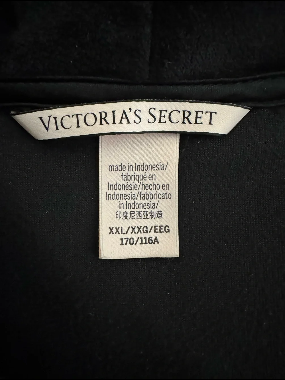 Victoria's Secret Velour Zip Up Hoodie - Y2K Style - Black XXL - Picture 7 of 11